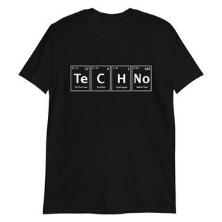 เสื้อยืด พิมพ์ลายสัญลักษณ์อิเล็กทรอนิกส์ Techno Dj Periodic แนวตลก สําหรับวิทยาศาสตร์