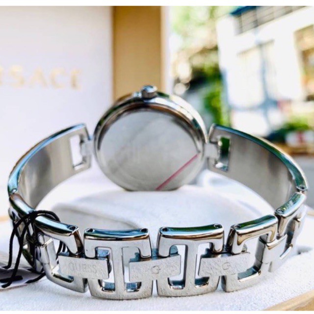 ผ่อน0-นาฬิกา-guess-womens-japanese-quartz-watch-with-stainless-steel-strap-silver-u1228l1-ขนาดปัด35mm-สีเงิน
