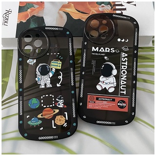 FOR IPHONE 15 6 6S 7 8 14 PLUS X XS XR 11 12 13 MINI MAX PRO Astronaut oval soft case