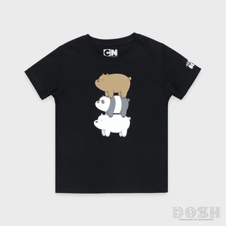 DOSH KIDS UNISEX T-SHIRTS WE BARE BEARS เสื้อยืดคอกลม แขนสั้น PWBBBT5000-BL