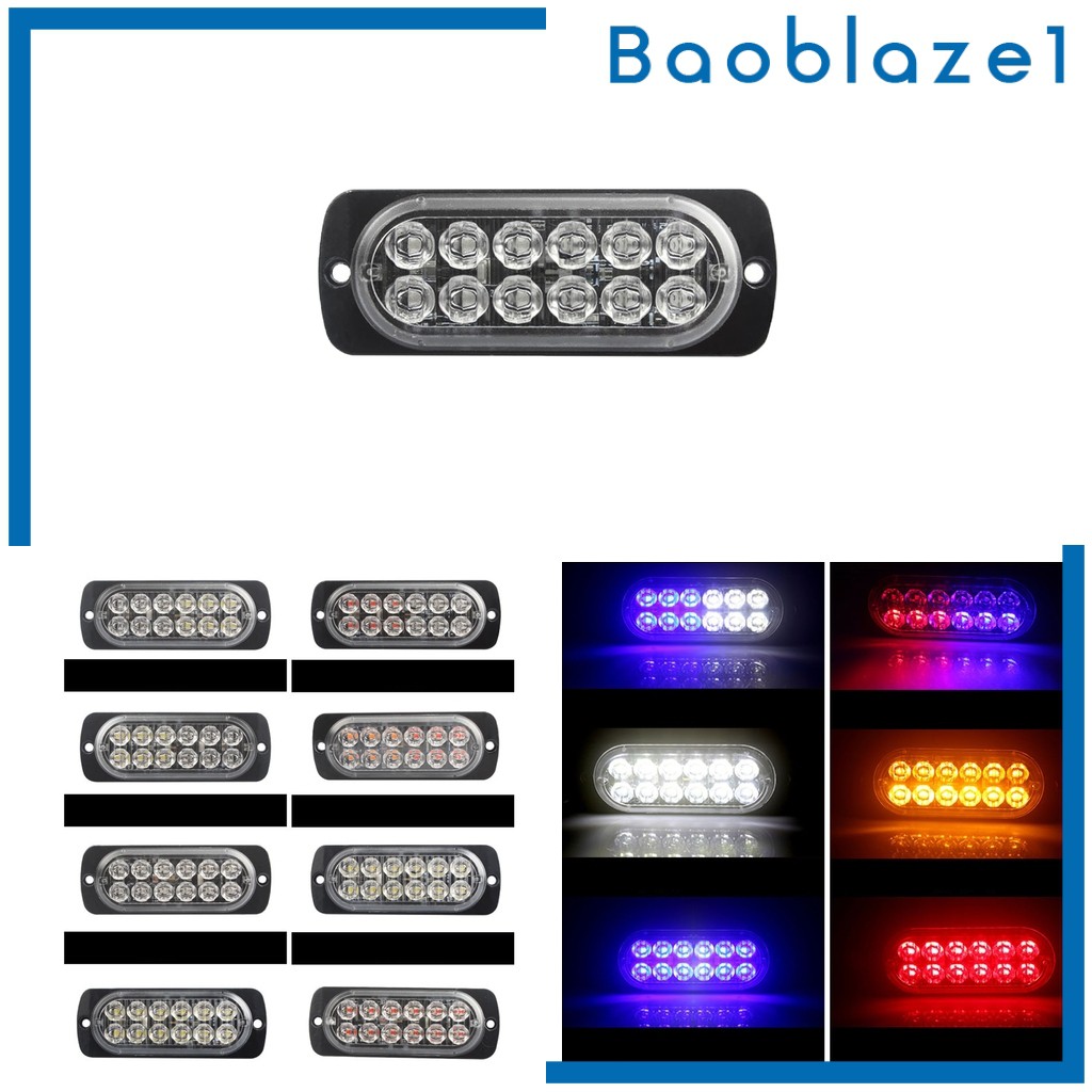 baoblaze1-ไฟแฟลช-led-12-24-v-36-w-กันน้ําสําหรับติดรถยนต์รถบรรทุกรถตู้ยานพาหนะ-12-ดวง