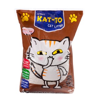 Kat-to แคทโตะ ทรายแมวเบนโตไนท์ 5 ลิตร กาแฟ เลม่อน แอปเปิ้ล สตอเบอรี่ มะนาว