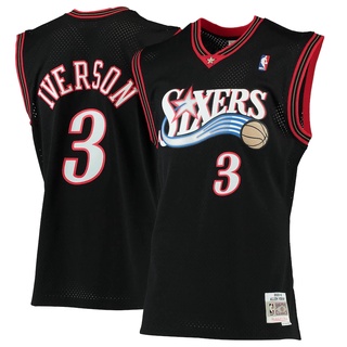 เสื้อยืด ลายทีม Allen Iiverson 1997 NBA Philadelphia 76ers Sixers Jersey