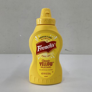 Frenchs Classic Yellow Mustard เฟร้นช์ส คลาสสิค เยลโล่ มัสตาร์ด (ซอสมัสตาร์ด) 226 กรัม