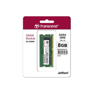 สินค้า Transcend RAM-Memory DDR4-2666 SO-DIMM 8GB รับประกันตลอดอายุการใช้งาน-มีใบกำกับภาษี-JM2666HSB-8G