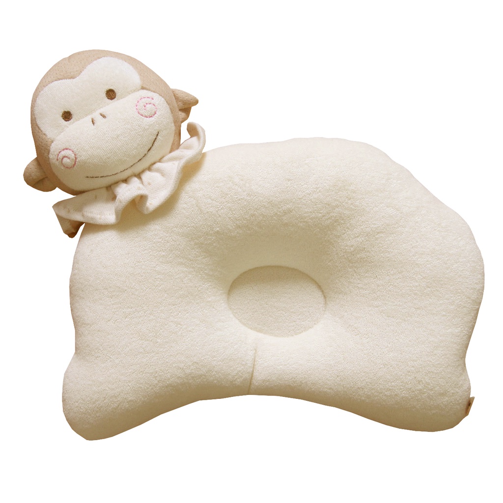 john-n-tree-organic-baby-protective-pillow-baby-organic-pillow-baby-monkey-หมอนหัวทุย-หมอนหลุม-หมอนออร์เเกนิค