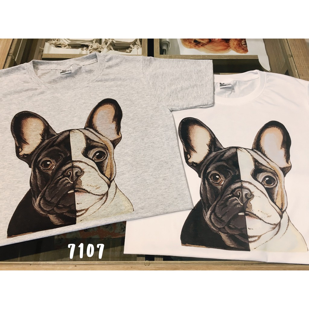 เสื้อยืดโอเวอร์ไซส์french-bulldog-t-shirt-เฟรนช์-บู็อก-5019-7107s-3xl