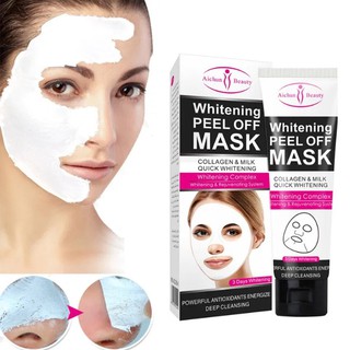 *ส่งจากไทย* มาส์กหน้า คอลลาเจน ผสมนม Whitening Peel Off Mask Collagen &amp; Milk Quick Whitening 120 ml.