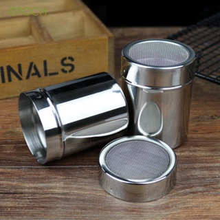 EPOCH Cocoa Spice Jar Coffee Sifter Tool Seasoning Can Salt Stainless  with Lid Mesh Cinnamon Baking Containers