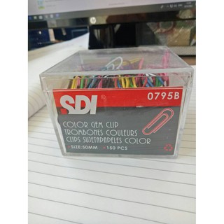 SDIลวดเสียบกระดาษคละสี 50มม. (150pcs/กระปุก)