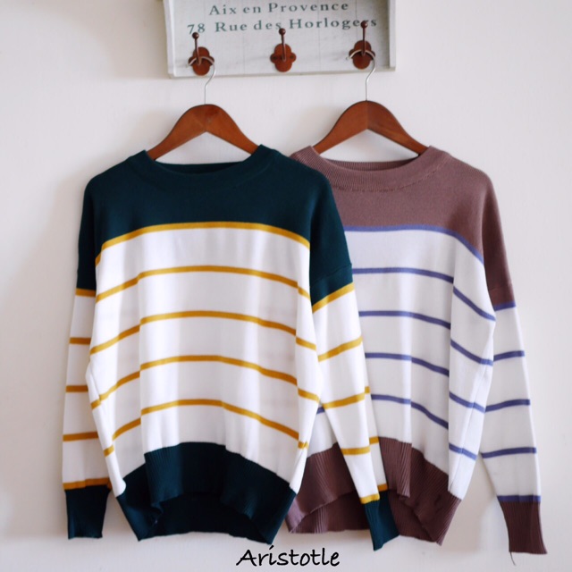 stripe-knit-top