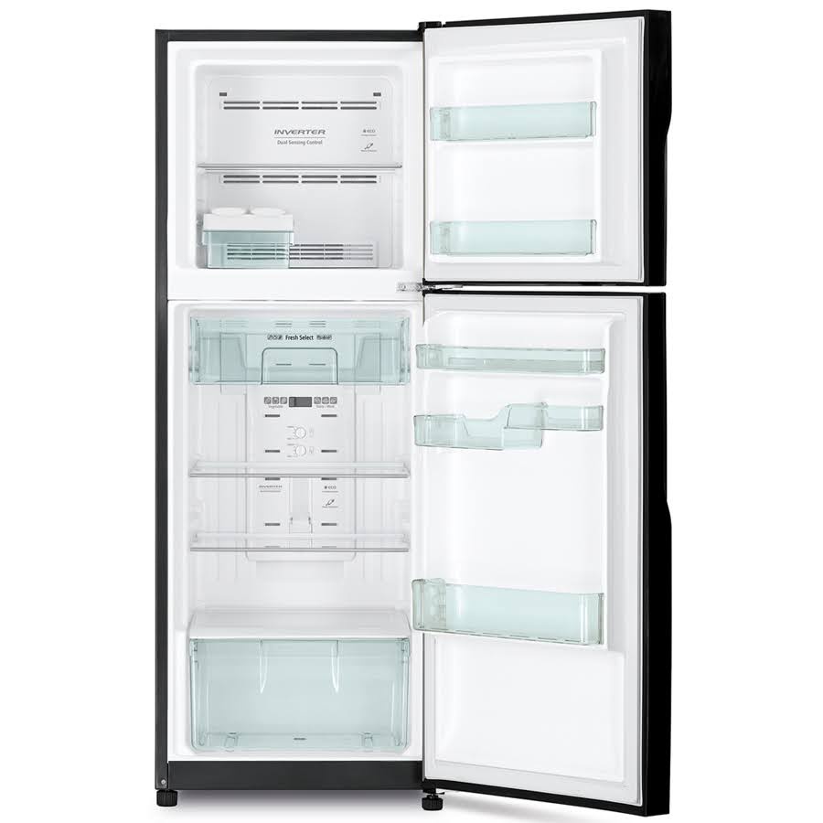 ภาพสินค้าHitachi ตู้เย็น 7.2 คิว ตู้เย็น 2 ประตู รุ่น R-H200PD สีดำ สีเงิน Inverter จากร้าน melcentermax บน Shopee ภาพที่ 2