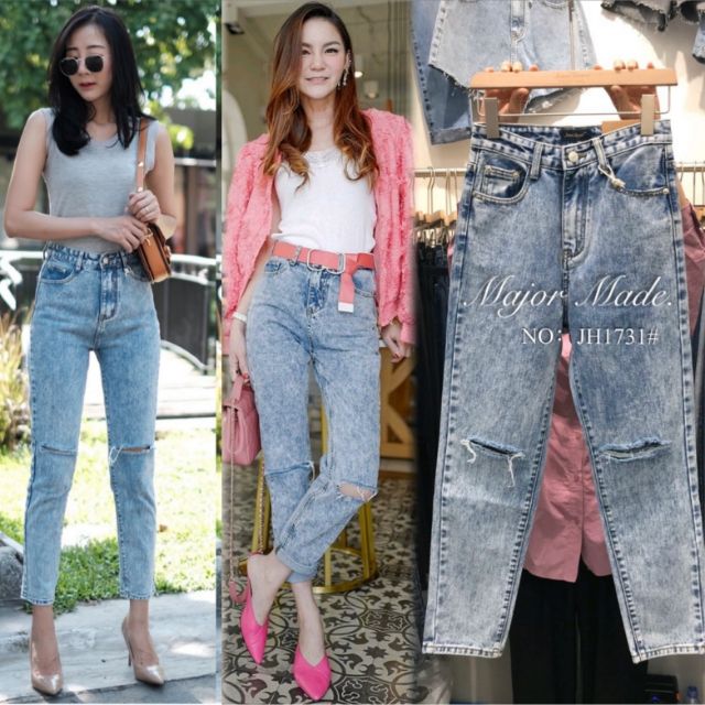 jh1731-ยีนส์บอยกรีดขาดมีs-xl-jeans-house