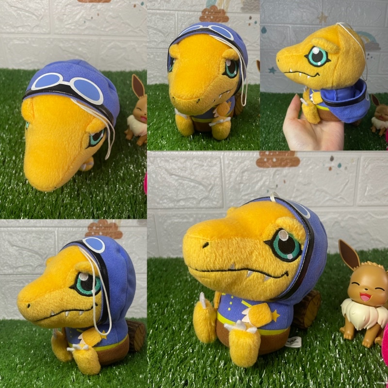 ตุ๊กตาอากูมอน-ใส่ฮู้ด-สกรีนสวย-หายากสุดๆ-rare-digimon-adventure-vol-1-agumon-taichi-tai-plush-5-banpresto-japan-2017