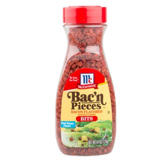 ภาพขนาดย่อของภาพหน้าปกสินค้าMcCormick Bac'n Pieces Bacon Flavored Bits 124g แม็คคอร์มิคแป้งถั่วเหลืองอบกรอบกลิ่นเบคอน น้ำหนัก 124 กรัม จากร้าน jgbnogvoul บน Shopee