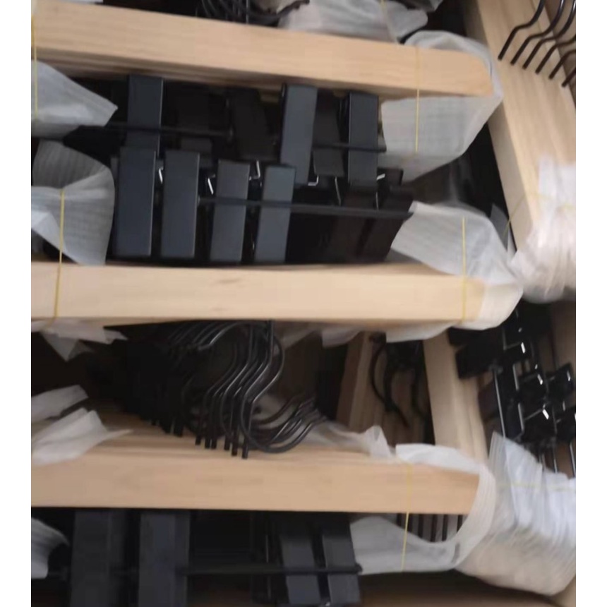 ab001-ไม้แขวนไม้-ไม้แขวนกางเกง-ไม้แขวนกระโปรง-35cm-3ชิ้น-6ชิ้น
