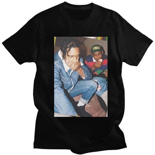 เสื้อยืดลําลอง ผ้าฝ้าย แขนสั้น พิมพ์ลายกราฟฟิค The Creator Asap Rocky Travis Scott สไตล์ฮิปฮอป สําหรับผู้ชาย