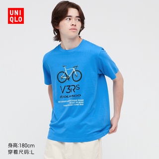 เสื้อยืดโอเวอร์ไซส์Uniqlo (UT) ใหม่ เสื้อยืดลําลอง แขนสั้น พิมพ์ลายแบรนด์จักรยาน สําหรับผู้ชาย และผู้หญิง 44357S-3XL