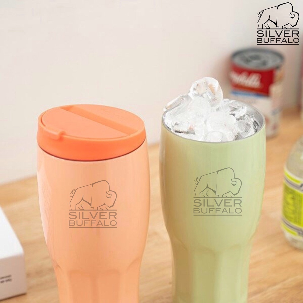 แก้วน้ำสแตนเลสเก็บความร้อนและความเย็น-silver-buffalo-tumbler