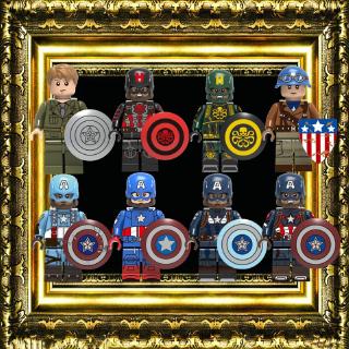 เข้ากันได้กับ Leging Minifigures Captain America Crossbones Marvel Building Blocks ของเล่นเด็กสําหรับเด็ก