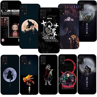 เคสโทรศัพท์ซิลิโคน TPU แบบนิ่ม ลาย FM93 อนิเมะ Demon Slayer สีดํา สําหรับ Realme GT2 Pro GT Master GT Neo2 GT Neo3 GT Neo