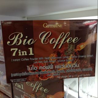 กาแฟปรุงสำเร็จชนิดผง ผสมเห็หลินจือสกัด,โสมสกัด,หล่อฮังก้วยสกัด 7in1 บรรจุ 20 ซอง