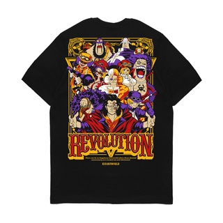 เสื้อยืดโอเวอร์ไซส์เสื้อยืด พิมพ์ลายอนิเมะ One Piece REVOLUTION CREW KizaruS-3XL