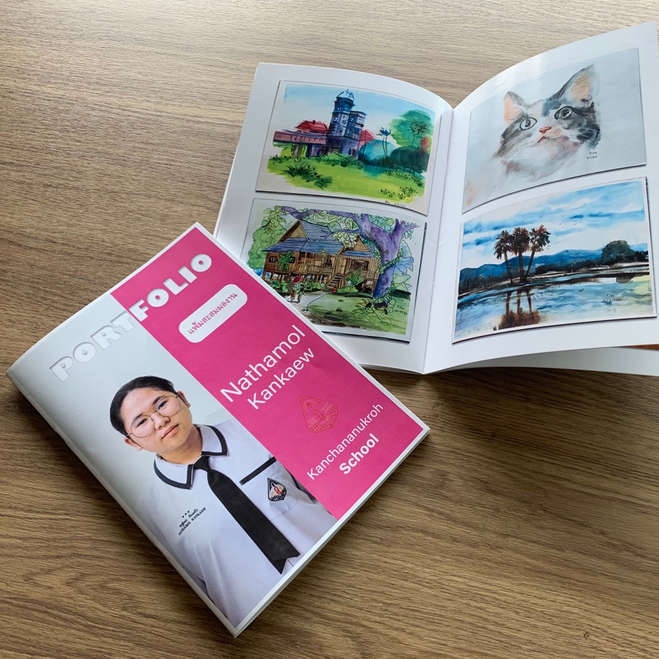 Portfolio พอร์ตฟอลิโอ แฟ้มผลงานนักเรียน หนังสือผลงานนักเรียน พิมพ์Portfolio  สำหรับยื่นสมัครเรียนหรือสมัครงาน ขนาด A4 | Shopee Thailand