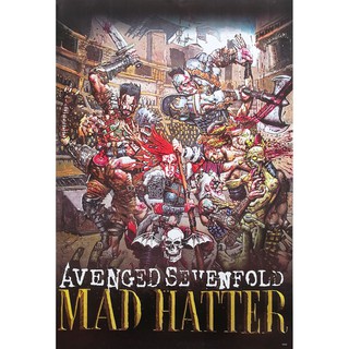 โปสเตอร์ รูปวาด วง A7X Avenged Sevenfold MAD HATTER POSTER 24”X35” Inch American Rock Heavy Metal