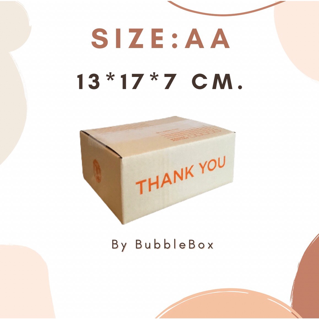 กล่องพัสดุ-กล่องไปรณีย์-thankyou-diy-พร้อมส่ง-กล่องเบอร์-aa-กล่องน่ารัก-กล่องฝาชน-ถูกที่สุด-ราคาถูก-อุปกรณ์แพ็ค-กล่อง