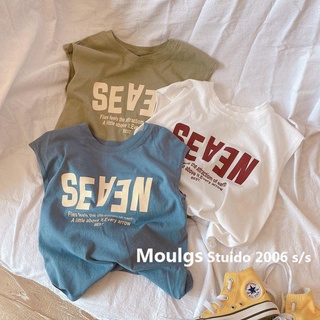 [Babycat] พร้อมส่ง ขายดี เสื้อยืดแขนกุด พิมพ์ลายตัวอักษร สไตล์เกาหลี ญี่ปุ่น เข้ากับทุกการแต่งกาย แบบเรียบง่าย แฟชั่นฤดูร้อน สําหรับเด็กผู้ชาย 2022