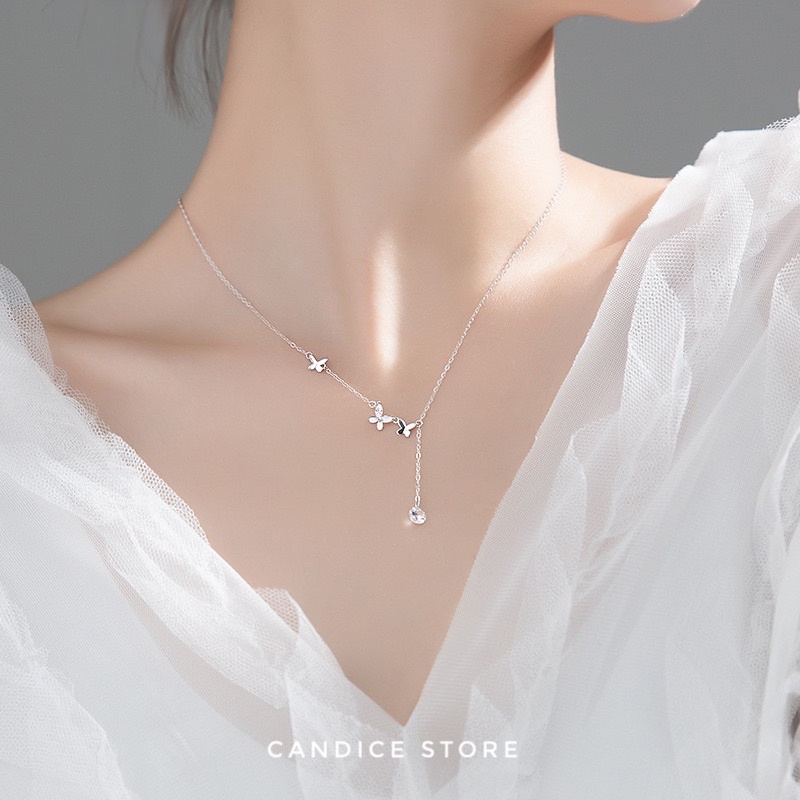 สร้อยคอเงินแท้-s925-ลายดอกไม้ประดับเพชร-cz-cd-039