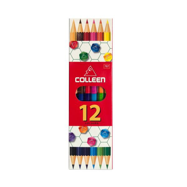 ราคาและรีวิว(KTS)ดินสอ สีไม้ COLLEEN 2 หัว 12 สี