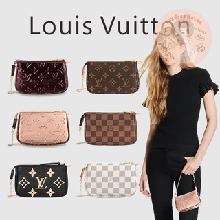 Shopee ราคาต่ำสุด 🔥ของแท้ 100% 🎁Louis Vuitton Brand New MINI POCHETTE ACCESSORIES Small Handbag