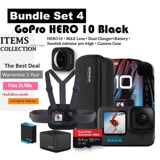 ภาพขนาดย่อของภาพหน้าปกสินค้ากล้องโกโปร Gopro HERO10 Black ชุดอุปกรณ์แท้ทั้งหมด 5.3K วิดีโอและภาพถ่าย 23Mp Hypersmooth จากร้าน items_collection บน Shopee ภาพที่ 3