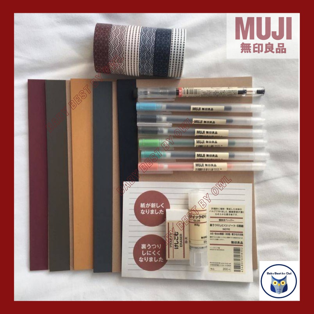 muji-พร้อมส่ง-ปากกาเจลแบบปลอก-ขนาด-0-38-mm-0-5-mm-0-7-mm-แบบกด-และ-แบบปลอก-smooth-gel-ink-ballpoint-pen