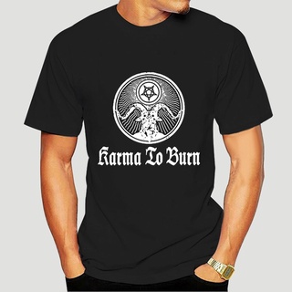 [COD]เสื้อยืด พิมพ์ลายโลโก้ Karma To Burn Satanic แฟชั่นสําหรับผู้ชาย