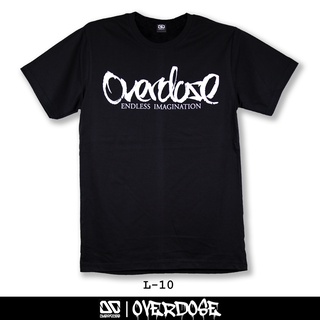 Overdose T-shirt เสื้อยืดคอกลม สีดำ รหัส L-10(โอเวอโดส)