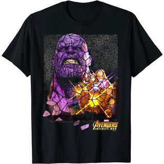 เสื้อยืดผ้าฝ้ายพิมพ์ลาย ไอเทมเด็ด!!เสื้อยืด พิมพ์ลายกราฟฟิค Marvel Infinity War Thanos สําหรับครอบครัว