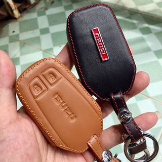 ซองหนังแท้ ใส่กุญแจรีโมทรถยนต์ รุ่นโลโก้เหล็ก ISUZU D-Max X-Series,MU-X Smart Key