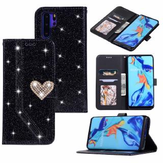 เคสกระเป๋าหนังหรูหรา glitter สําหรับ huawei p 30 p 30 pro p 20 mate 20 pro nova 2i