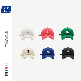 หมวกเบสบอล แบบนิ่ม ปักลายตัวอักษร แบบเรียบง่าย แฟชั่นฤดูใบไม้ผลิ และฤดูร้อน สไตล์เกาหลี สําหรับผู้ชาย และผู้หญิง