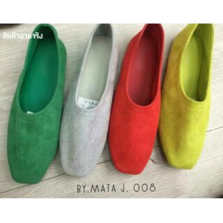 flat shoes candy สีลูกกวาด ผ้าสักหลาด