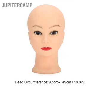 JUPITERCAMP Mannequin Head Makeup Training Practice Wig Hat Display Bald 49cm