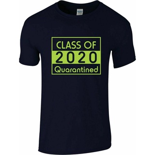 เสื้อยืดลําลอง ผ้าฝ้าย แขนสั้น พิมพ์ลาย Class Of Quarantine เพื่อความปลอดภัย