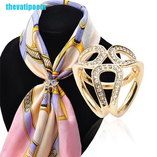 New Silver Gold Crystal Silk Scarf Clip Buckle Holder Brooch Pins Jewelry