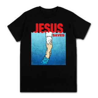 เสื้อยืดผ้าฝ้ายพิมพ์ลาย เสื้อยืด ผ้าฝ้าย 100% พิมพ์ลายกราฟฟิค Jesus Save God Religion Prayer เข้ากับทุกการแต่งกาย สําหรั