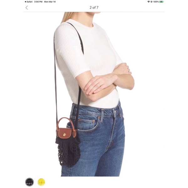 Longchamp Le Pliage Filet Extra Small Crossbody Bag(ลองชอม) Shopee Thailand