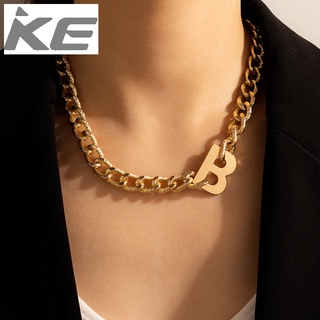 Creative simple hip-hop necklace Letter thick chain single-necklace Geometric heavy metal clav