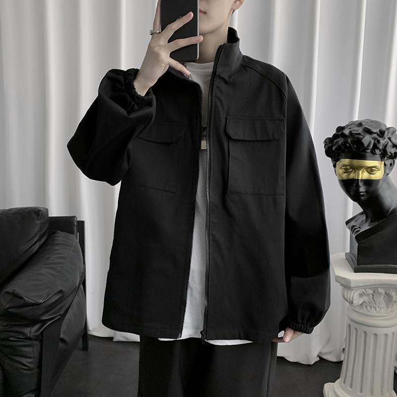 เสื้อแจ็คเก็ต-สไตล์เกาหลี-เสื้อคลุมทรงหลวม-jacket-เนื้อผ้าเยี่ยม